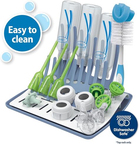 رف تجفيف زجاجات الأطفال القابل للطي من دكتور براون لسهولة التخزين، والحلمات الجافة، واللهايات وغيرها من مستلزمات الأطفال، خالية من مادة BPA in Kuwait