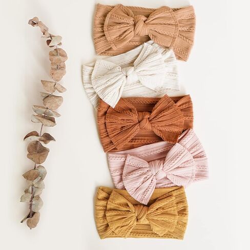 Prohouse 12 Pack Baby Nylon Headbands Hairbands Hair Bow Elastics Handmade Hair Accessories for Baby Girls Newborn Infant Toddlers Kids(Pink) in Saudi Arabia