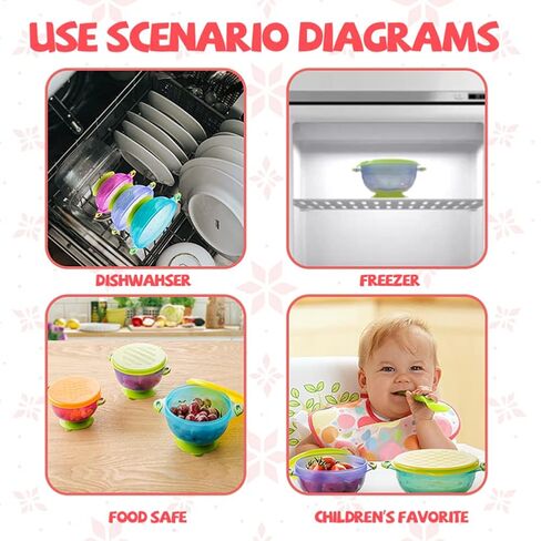 RyanLemon Baby Feeding Set, Baby Flatware Sets, Silicone Baby Led Weaning Set, Suction Plate and Bowl, Pocket Bib, Spoon Fork, Toddler Flatware Set for Babies 6 Months+, Pink in Saudi Arabia