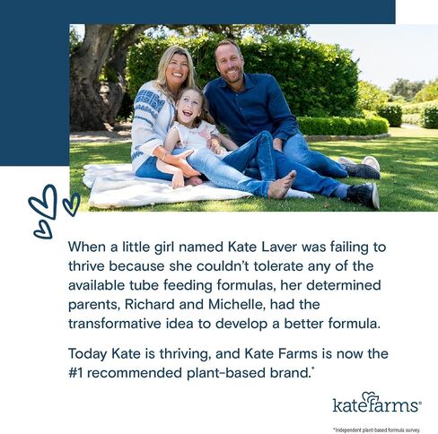 KATE FARMS عضوي للأطفال 1.2 مخفوق تغذية الفانيليا من مصدر وحيد، 12 جرام بروتين، 27 فيتامين ومعادن، بديل للوجبات عالية السعرات الحرارية، خالي من الغلوتين، 8.45 أونصة (12 عبوة) in Kuwait