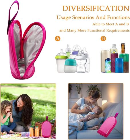 JOFOL BABE-Bottle Bag حقيبة تبريد حليب الأم للسفر، حقيبة تبريد زجاجات الأطفال، حقيبة زجاجات معزولة لحليب الأم، حقيبة زجاجات أطفال معزولة للرعاية النهارية in Kuwait