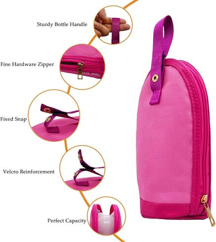 JOFOL BABE-Bottle Bag حقيبة تبريد حليب الأم للسفر، حقيبة تبريد زجاجات الأطفال، حقيبة زجاجات معزولة لحليب الأم، حقيبة زجاجات أطفال معزولة للرعاية النهارية in Kuwait