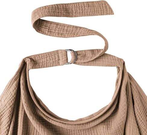 Konssy Muslin Nursing Cover Up for Breastfeeding with Rigid Hoop | 100% Cotton Nursing Apron, Lightweight & Breathable, Carseat Canopy, Breast Feeding Covers for Women (Summer Wheat) in Saudi Arabia