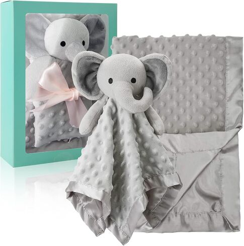 Pro Goleem Baby Blanket with Gray Elephant Security Blanket Newborn Gifts Set in Saudi Arabia
