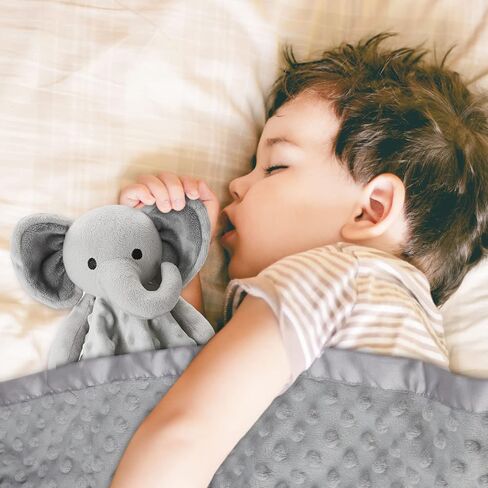 Pro Goleem Baby Blanket with Gray Elephant Security Blanket Newborn Gifts Set in Saudi Arabia