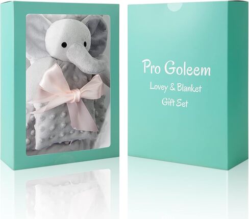 Pro Goleem Baby Blanket with Gray Elephant Security Blanket Newborn Gifts Set in Saudi Arabia