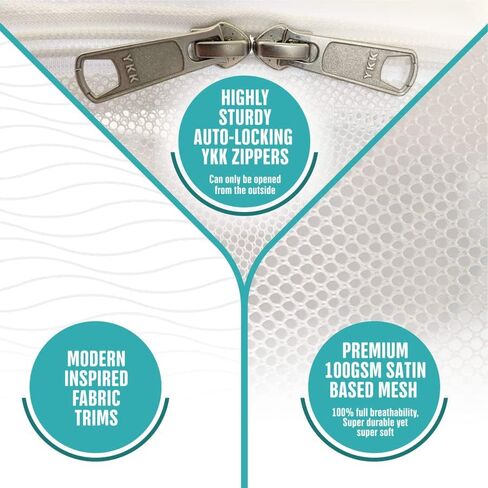 KinderSense® - Baby Safety Crib Tent - Premium Toddler Crib Topper to Keep Baby from Climbing Out - See Through Mesh Crib Net - Mosquito Net - Pop-Up Crib Tent Canopy in Saudi Arabia