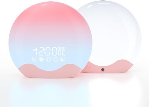 Light Therapy Lamp, Sunlight Alarm Clock with 10,000 Lux Therapy Light, Wake Up Light with 20 Brightness & 4 Color Temperature, Dual Alarms & Snooze,11 Atmosphere Lights and Sleep Aid in Saudi Arabia
