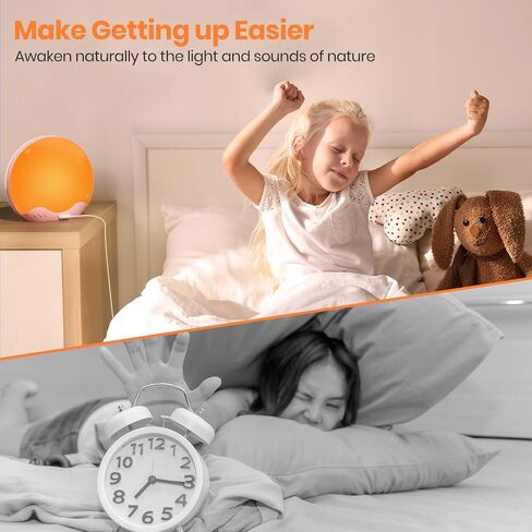 Light Therapy Lamp, Sunlight Alarm Clock with 10,000 Lux Therapy Light, Wake Up Light with 20 Brightness & 4 Color Temperature, Dual Alarms & Snooze,11 Atmosphere Lights and Sleep Aid in Saudi Arabia