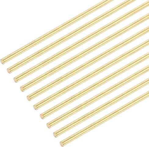 DMiotech 10 Pack 1.5mm x 200mm Brass Rods,Solid Round Brass Rod for DIY Craft Brass Welding Rods Lathe Bar Stock for Drift Punches Shaft Model Plane Ship Car in Saudi Arabia
