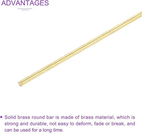 DMiotech 10 Pack 1.5mm x 200mm Brass Rods,Solid Round Brass Rod for DIY Craft Brass Welding Rods Lathe Bar Stock for Drift Punches Shaft Model Plane Ship Car in Saudi Arabia
