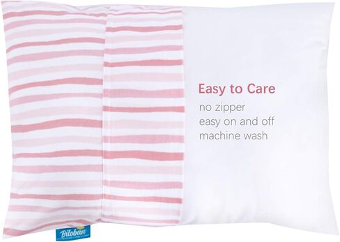 Biloban Organic Cotton Toddler Pillowcase 2 Pack, (Pillowcase Only) Kids Pillowcase for Sleeping Fit Pillow Sized 13"x 18" or 14"x19", Envelope Travel Pillowcase for Girl Boy, Gray Heart & White Star in Kuwait