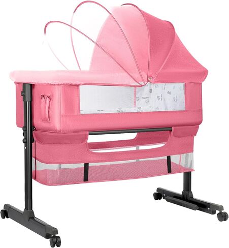 Baby Bassinet, Baby Basinet Bedside Sleeper, Easy to Fold Portable Crib Side Bassinet 2024new Style Girl/boy bassinets (Dark Gray) in Saudi Arabia