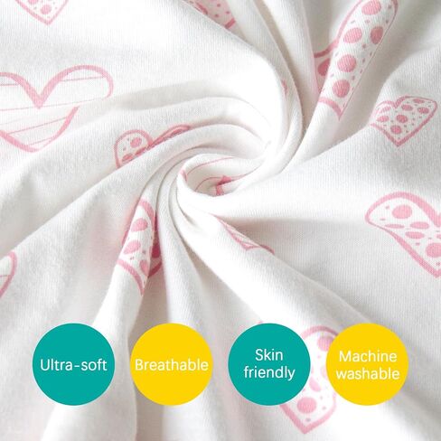 Biloban Organic Cotton 2 Pack Kids Toddler Pillowcase for Children Toddler Pillows 13"x 18" or 14"x19", Envelope Travel Toddler Pillow Cover Case (Pink Print) in Kuwait
