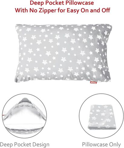 Moonsea Toddler Bed Sheets, 3 Piece Toddler Sheet Set, Soft Breathable Crib Bedding Set for Boys Includes a Flat Sheet, a Fitted Sheet, a Pillowcase, Grey Star in Saudi Arabia