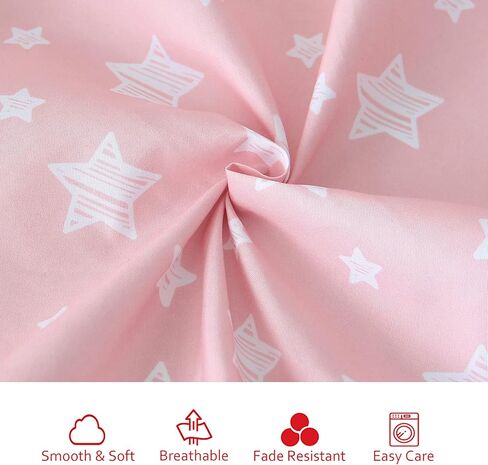 Moonsea Toddler Bed Sheets, 3 Piece Toddler Sheet Set, Soft Breathable Crib Bedding Set for Boys Includes a Flat Sheet, a Fitted Sheet, a Pillowcase, Grey Star in Kuwait