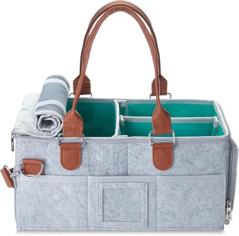 Mr. Pen- Baby Diaper Caddy Organizer, Blue Inside, Diaper Organizer, Car Diaper Caddy, Baby Caddy Organizer, Portable Diaper Caddy, Diaper Organizer for Changing Table, Baby Organizer for Nursery in Saudi Arabia