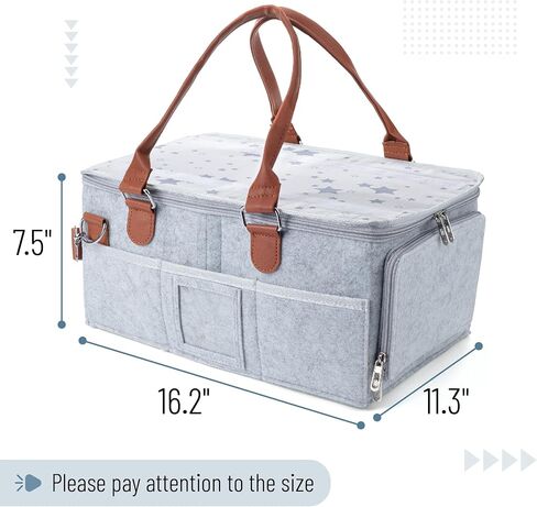 Mr. Pen- Baby Diaper Caddy Organizer, Blue Inside, Diaper Organizer, Car Diaper Caddy, Baby Caddy Organizer, Portable Diaper Caddy, Diaper Organizer for Changing Table, Baby Organizer for Nursery in Saudi Arabia
