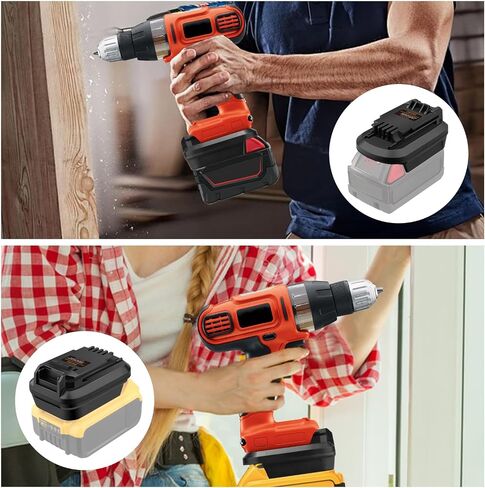 Battery Adapter for makita 18V Lithium Battery Convert to for Black+Decker 20V LBXR2020 LBX20 LBXR20 Battery Use for Black+Decker 20V Cordless Power Tool (Adapter only) in Kuwait