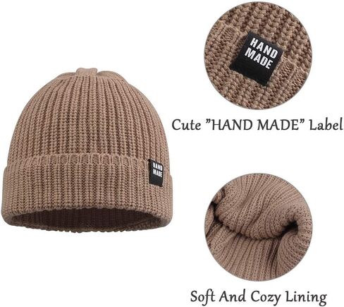 Simple Knitted Baby Beanie Hip-Hop Boys Winter Hat Toddler Kids Bonnet for Girls 0-5Y in Saudi Arabia