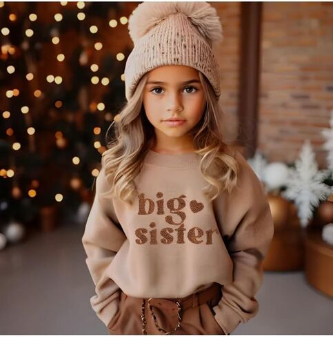 Ayalinggo Toddler Baby Boy Girl Matching Clothes Big Sis Bro Crewneck Sweatshirt Oversized Sweater Outfits in Saudi Arabia