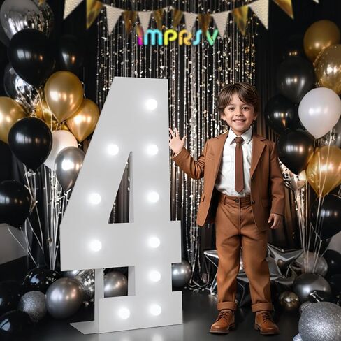 imprsv Marquee Numbers 18th-Birthday Decorations: Large 4ft Light up Number Balloon for Party Big 18 Year Old Girl Boy Birthday Decoration Anniversary Foam Board Wall Number 18 in Kuwait