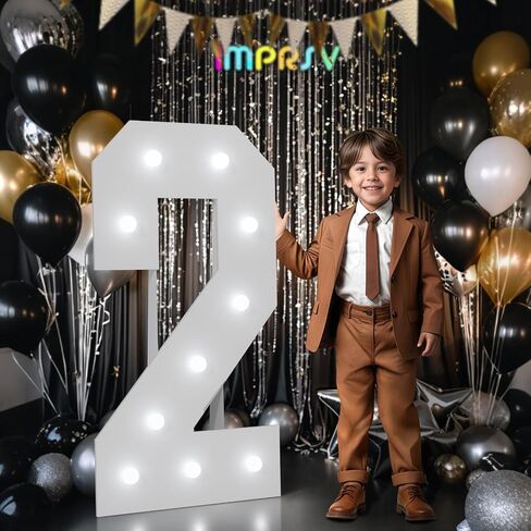 imprsv Marquee Numbers 18th-Birthday Decorations: Large 4ft Light up Number Balloon for Party Big 18 Year Old Girl Boy Birthday Decoration Anniversary Foam Board Wall Number 18 in Kuwait