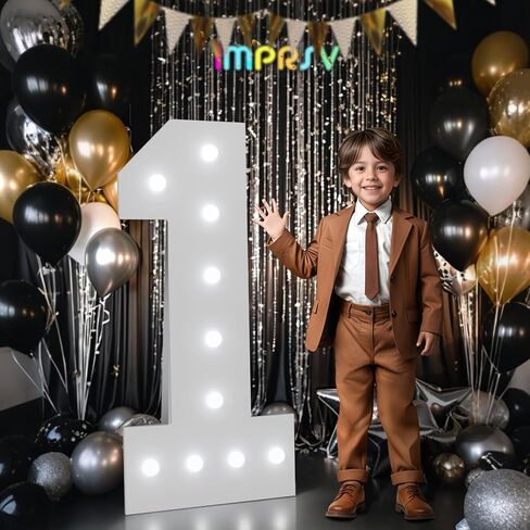 imprsv Marquee Numbers 18th-Birthday Decorations: Large 4ft Light up Number Balloon for Party Big 18 Year Old Girl Boy Birthday Decoration Anniversary Foam Board Wall Number 18 in Kuwait
