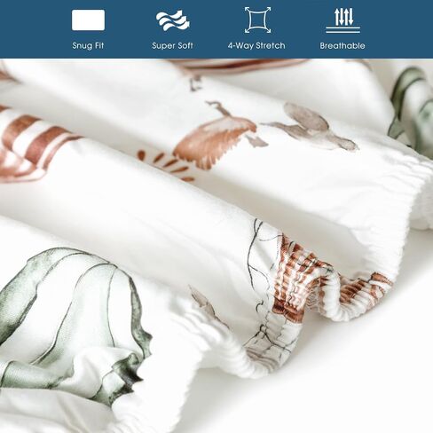 GRSSDER Pack n Play Sheets Fitted 3 Pack، حزمة متماسكة من الجيرسي فائقة النعومة وقابلة للتمدد وملاءات اللعب، مرتبة عالمية محمولة / صغيرة لسرير الأطفال مريحة وآمنة، نمط محايد لطباعة السيارات in Kuwait