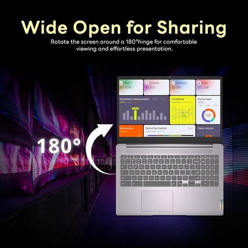 لينوفو لابتوب كروم بوك C340 2 في 1، شاشة لمس 15.6 انش FHD (1920 × 1080)، معالج انتل بنتيوم جولد 4417U، ذاكرة RAM DDR4 سعة 4GB، SSD 32GB، نظام تشغيل كروم، 81T90003US، رمادي معدني in Kuwait