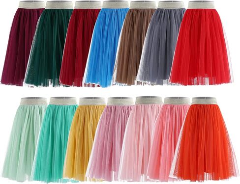 Toddler Baby Girl's Tutu A Line Knee Length Tulle Layered Long Party Skirt for Little Big Girls 1T-16T in Saudi Arabia