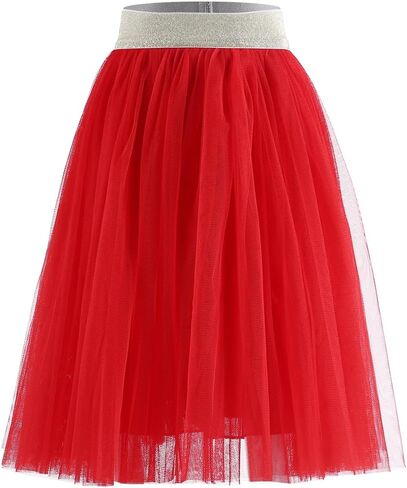 Toddler Baby Girl's Tutu A Line Knee Length Tulle Layered Long Party Skirt for Little Big Girls 1T-16T in Saudi Arabia