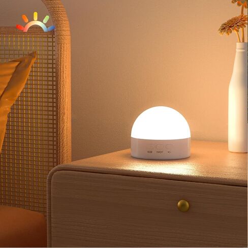 Kintion Night Light, Portable LED Night Light, Dimmable 6 Color Lighting Nursery Night Lamp (with RGB Mode), Soft Eye Caring Night Light for Sleep Aid (White, 1 PCS) in Saudi Arabia