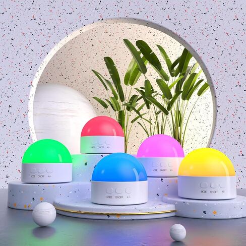 Kintion Night Light, Portable LED Night Light, Dimmable 6 Color Lighting Nursery Night Lamp (with RGB Mode), Soft Eye Caring Night Light for Sleep Aid (White, 1 PCS) in Saudi Arabia