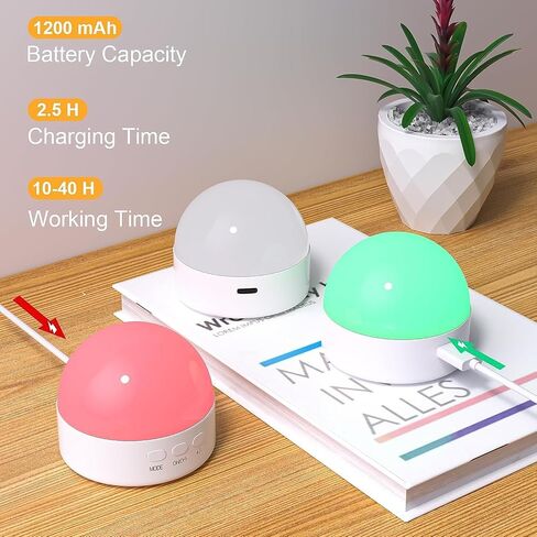 Kintion Night Light, Portable LED Night Light, Dimmable 6 Color Lighting Nursery Night Lamp (with RGB Mode), Soft Eye Caring Night Light for Sleep Aid (White, 1 PCS) in Saudi Arabia