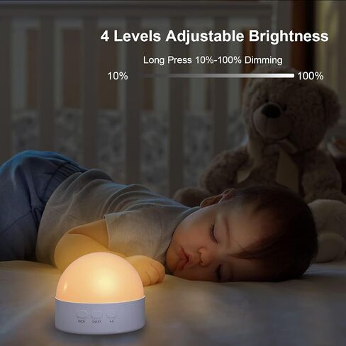 Kintion Night Light, Portable LED Night Light, Dimmable 6 Color Lighting Nursery Night Lamp (with RGB Mode), Soft Eye Caring Night Light for Sleep Aid (White, 1 PCS) in Saudi Arabia