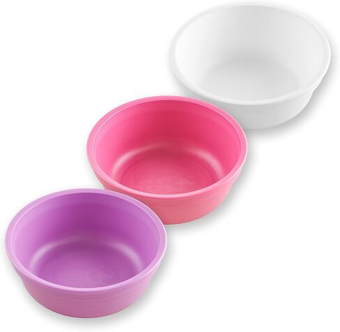 Re-Play 12 oz. Toddler Bowls Set of 3 - Kids Deep-Walled, Durable & Reusable Snack and Meal Bowls, Dishwasher & Microwave Safe, BPA-Free, Made in USA from Recycled Plastic, Princess in Saudi Arabia