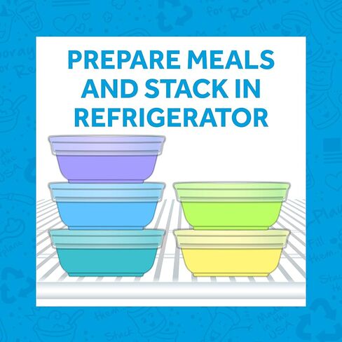 Re-Play - Made in USA - 5 Piece Toddler Feeding Set of 2 Wide Base Bowls, Silicone Storage Lid, Utensils - BPA Free - Made from Environmentally Friendly Recycled Milk Jugs - Leaf in Saudi Arabia