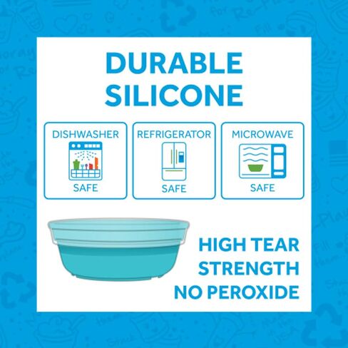 Re-Play Made in USA 12 Oz. Reusable Plastic Bowls, Pack of 4 Without Lid - Dishwasher and Microwave Safe Bowls for Snacks and Everyday Dining - Toddler Bowl Set 5.75" x 5.75" x 2", True Blue in Saudi Arabia