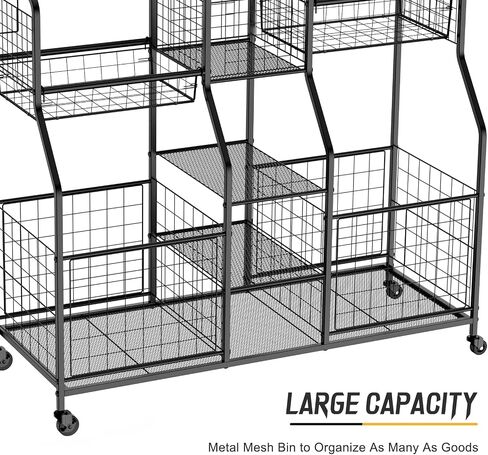 Garage Sports Equipment Organizer with Elastic Rope, Garage Ball Storage with Hooks, Garage Sports Organizer for Sports Gear, Garage Toy Storage, Ball Storage Rack for Garage in Saudi Arabia