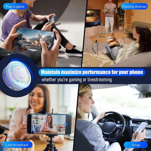 Phone Cooler for Gaming, Magnetic Semiconductor Cooler for MagSafe iPhone 12 13 14 15 Series, Portable Cell Phone Cooling Fan Radiator for Android/Tablet/iPad in Saudi Arabia
