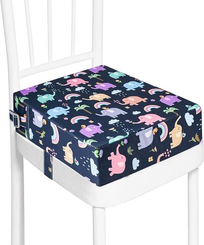 Toddler Booster Seat for Dining Table, Washable Thick Strong Support Portable Booster Chair for Toddlers Eating, Easy Cleaning Booster Seat Cushion Detachable with Fix Straps in Saudi Arabia