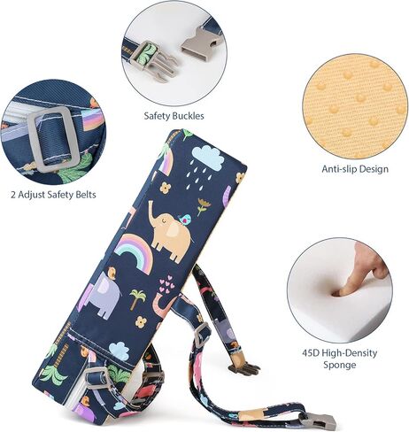 Toddler Booster Seat for Dining Table, Washable Thick Strong Support Portable Booster Chair for Toddlers Eating, Easy Cleaning Booster Seat Cushion Detachable with Fix Straps in Saudi Arabia