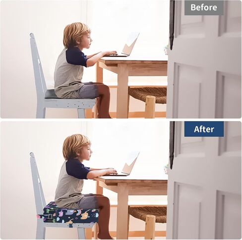 Toddler Booster Seat for Dining Table, Washable Thick Strong Support Portable Booster Chair for Toddlers Eating, Easy Cleaning Booster Seat Cushion Detachable with Fix Straps in Saudi Arabia