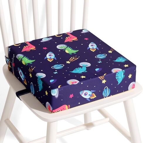 Toddler Booster Seat for Dining Table 45D Cartoon Stronger Support Booster Seat for Dining Table Washable 2 Safer Straps Non-Slip Bottom Portable Booster Chair for Toddlers Kid Baby Eating Travel Home in Saudi Arabia