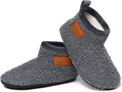 SLEVEL Comfort Toddler Slippers Lightweight Little Kids Indoor Non Slip Grip Around The House Home Shoes for Boys Girls in Saudi Arabia