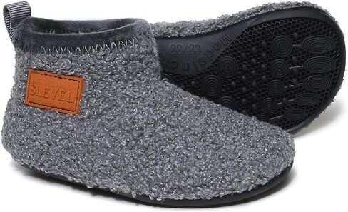 SLEVEL Comfort Toddler Slippers Lightweight Little Kids Indoor Non Slip Grip Around The House Home Shoes for Boys Girls in Saudi Arabia