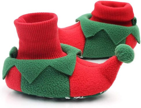 Yuemengxuan الرضع حديثي الولادة الفتيات الفتيان أحذية عيد الميلاد سانتا كلوز لينة وحيد سرير Prewalker الأحذية الأحذية in Kuwait