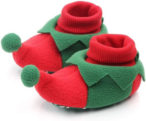 Yuemengxuan الرضع حديثي الولادة الفتيات الفتيان أحذية عيد الميلاد سانتا كلوز لينة وحيد سرير Prewalker الأحذية الأحذية in Kuwait