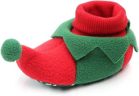 Yuemengxuan الرضع حديثي الولادة الفتيات الفتيان أحذية عيد الميلاد سانتا كلوز لينة وحيد سرير Prewalker الأحذية الأحذية in Kuwait